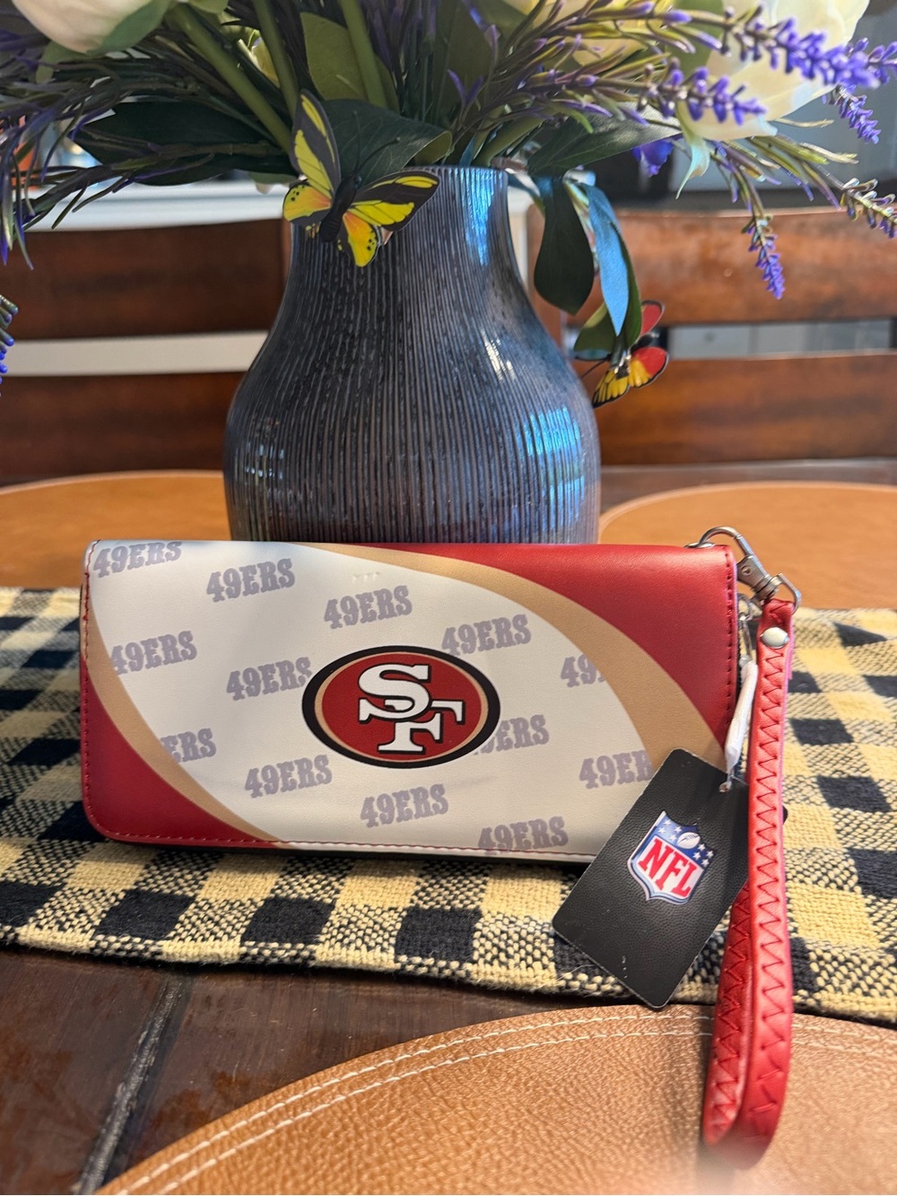 San Francisco 49ers Red Wristlet Wallet - NFL Licensed NWT